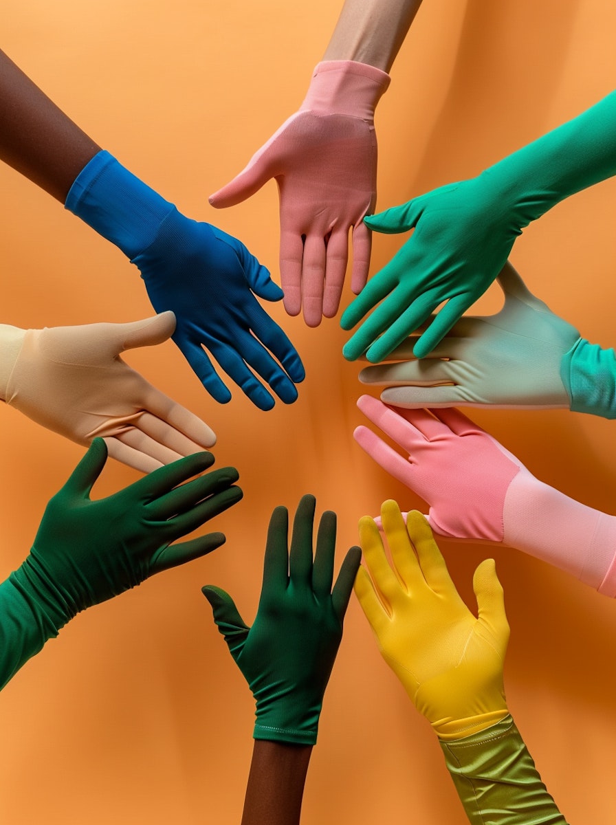 DEI - Hands in Colorful Gloves